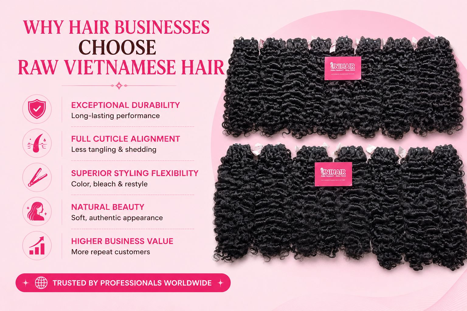 Why Hair Businesses Choose Raw Vietnamese Hair