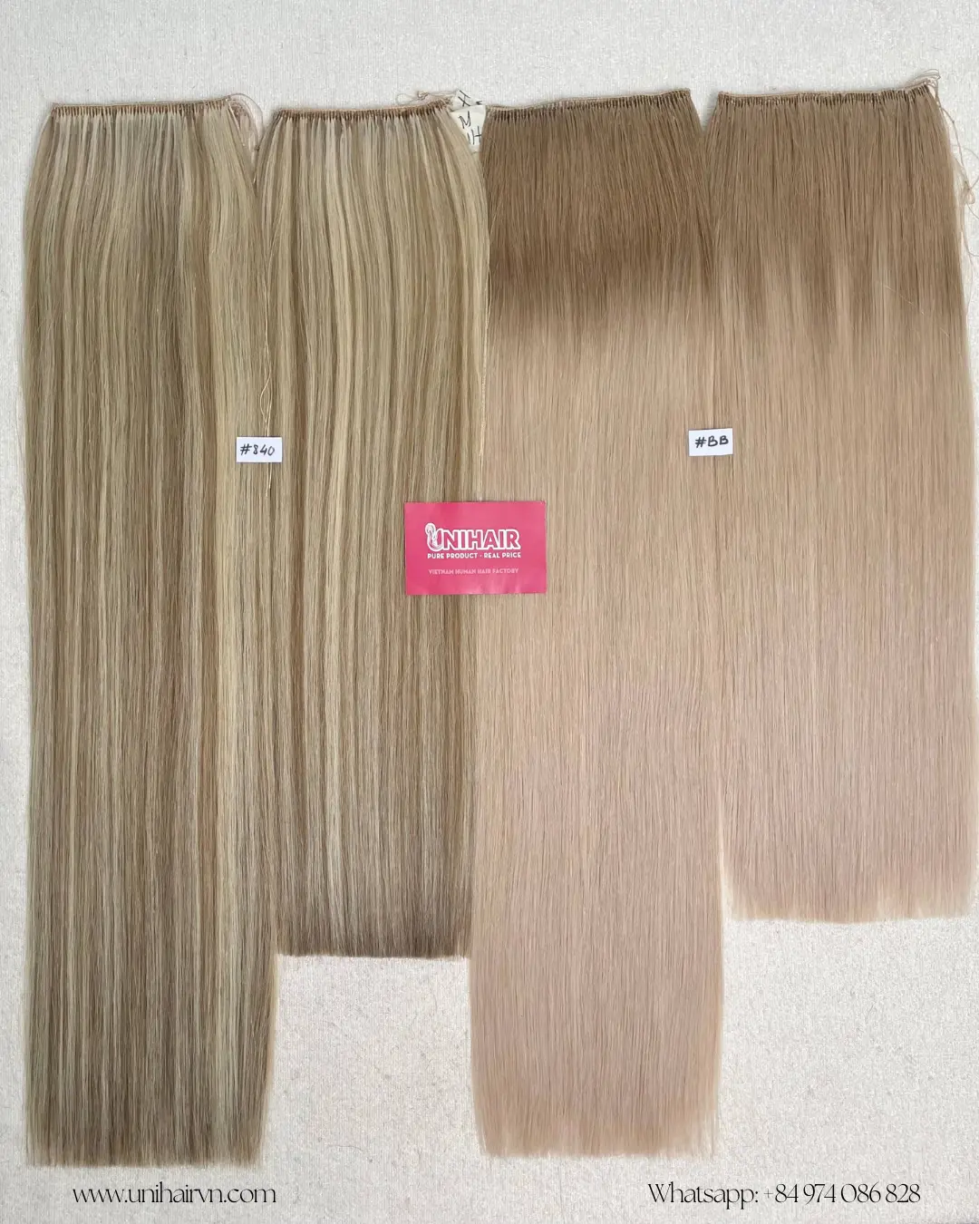 Jisoo Feather Weft Hair Extensions image 19 showing quality and buyer benefits by Unihairvn Vietnam hair factory Jisoo Feather Weft Hair Extensions image 19 showing quality and buyer benefits by Unihairvn Vietnam hair factory