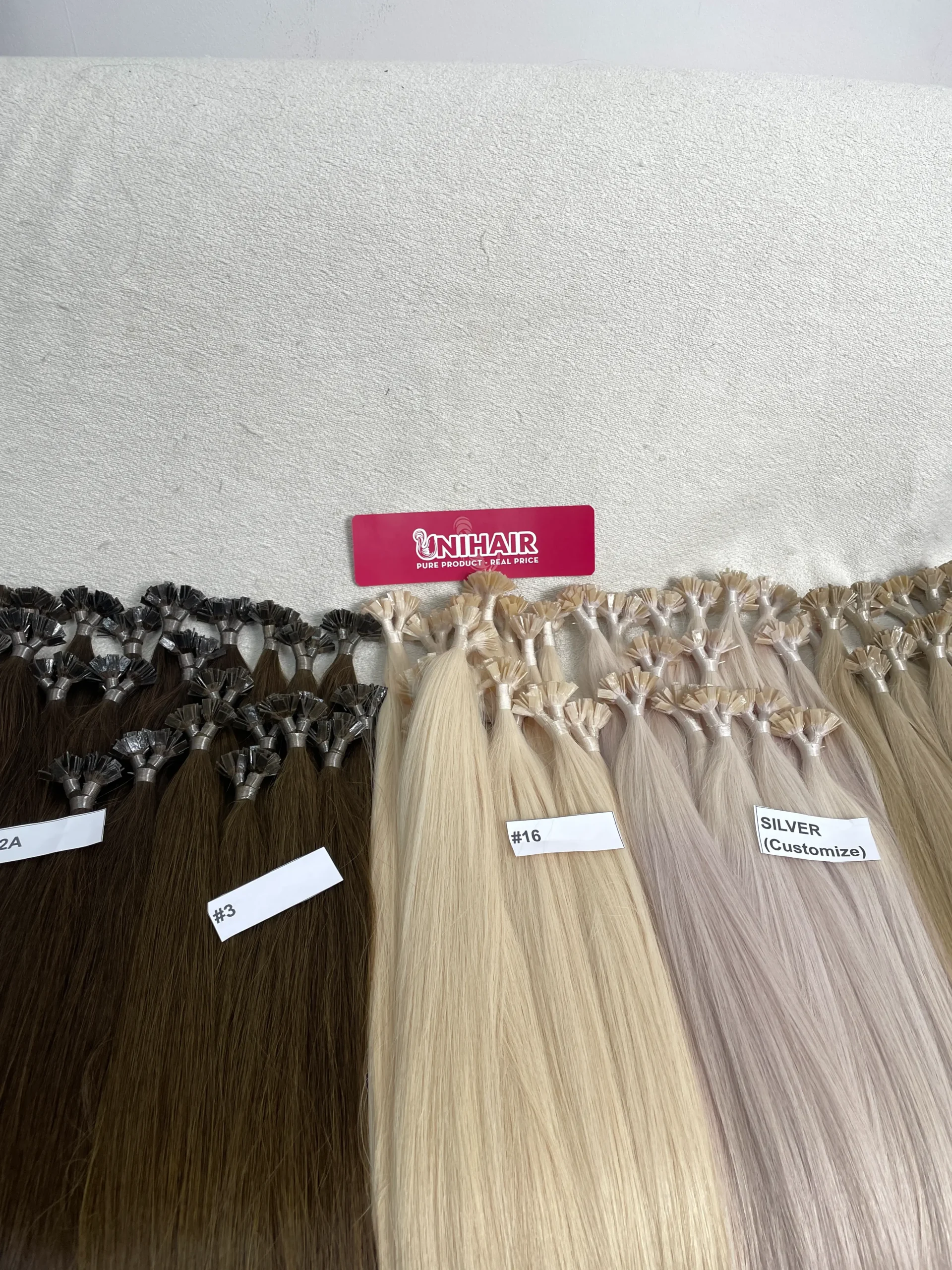 Keratin Tip Hair Extensions image 5 showing product gallery close-up by Unihairvn Vietnam hair factory Keratin Tip Hair Extensions image 5 showing product gallery close-up by Unihairvn Vietnam hair factory