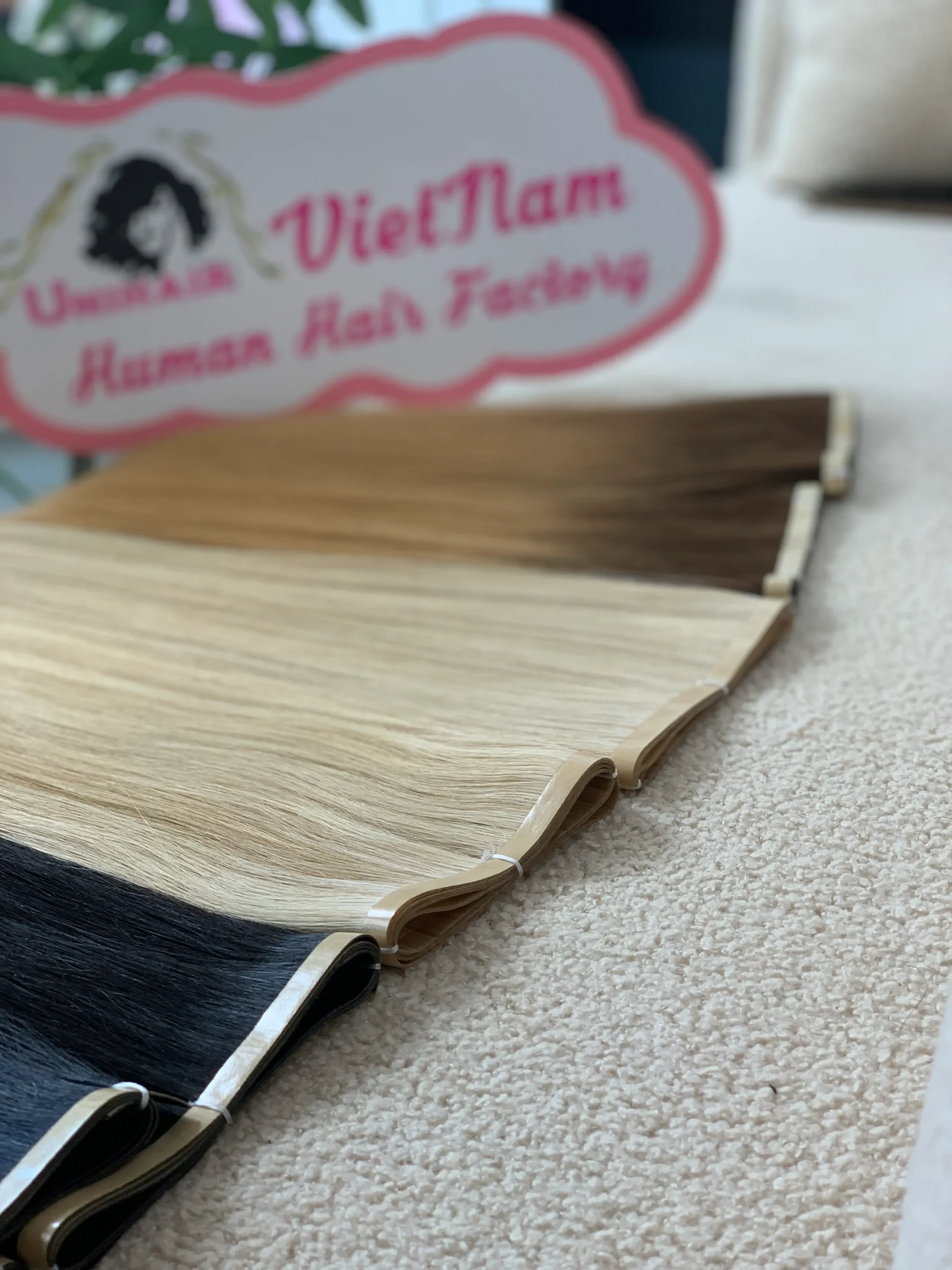 Long Tape-In Extensions image 17 showing quality and buyer benefits by Unihairvn Vietnam hair factory Long Tape-In Extensions image 17 showing quality and buyer benefits by Unihairvn Vietnam hair factory