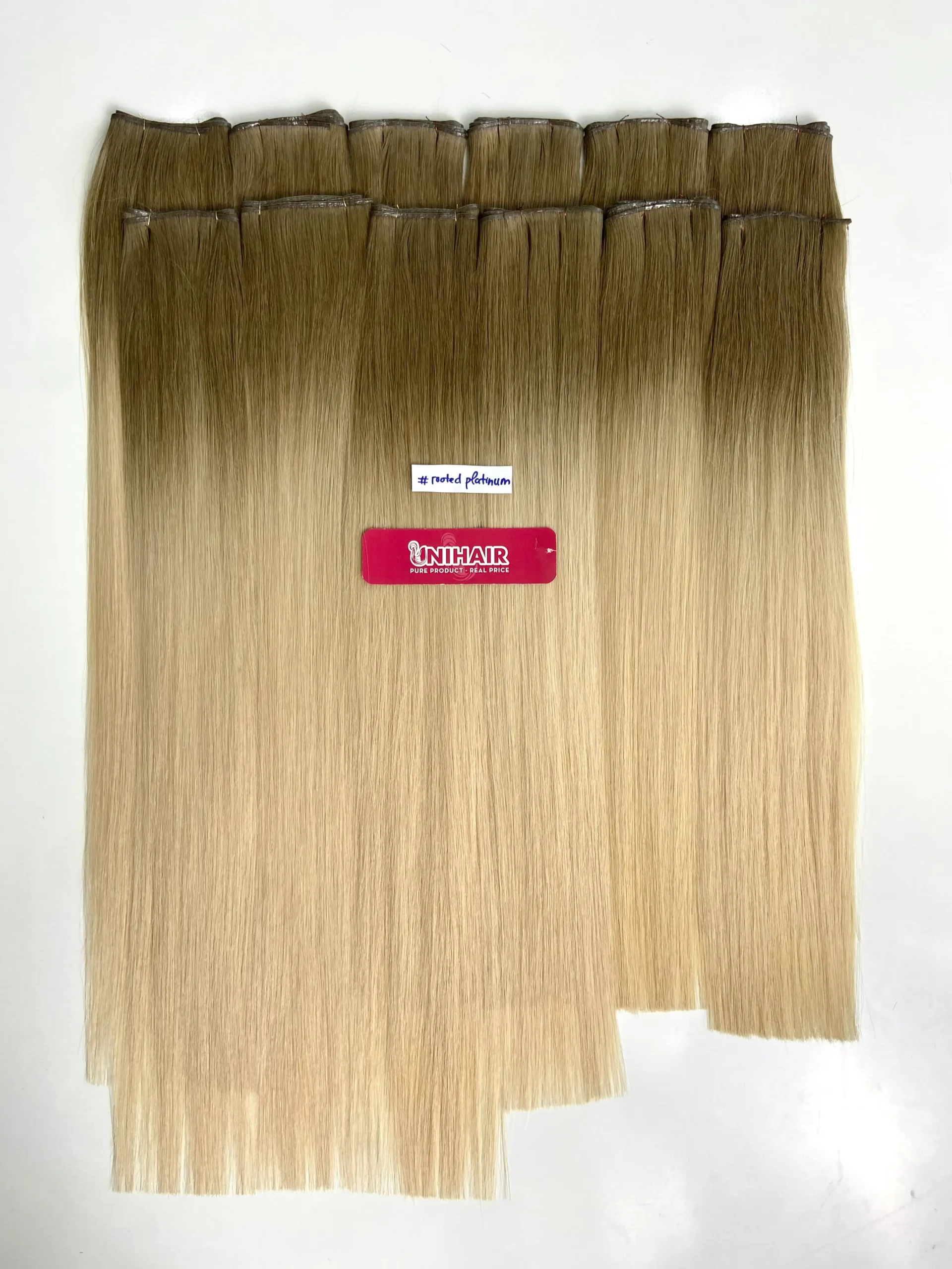 Genius Weft Hair Extensions image 16 showing product gallery close-up by Unihairvn Vietnam hair factory Genius Weft Hair Extensions image 16 showing product gallery close-up by Unihairvn Vietnam hair factory